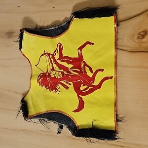 19050's Vintage Faux Fur Cowboy Native American Play Vest with badge